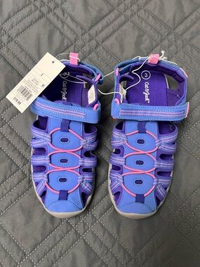 Cat & Jack Purple and Pink Closed-Toe Sport Sandals - Size 3
